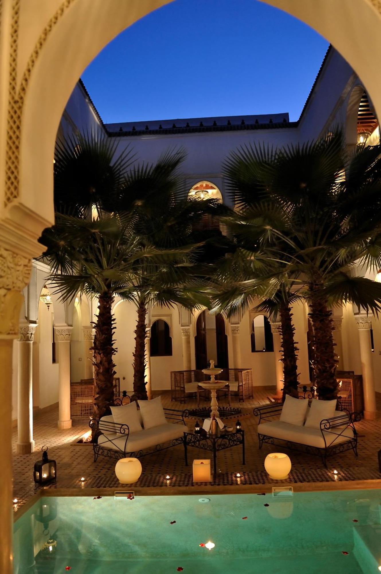 Riad Le Jardin D'Abdou Marrákes Kültér fotó The hotel's courtyard