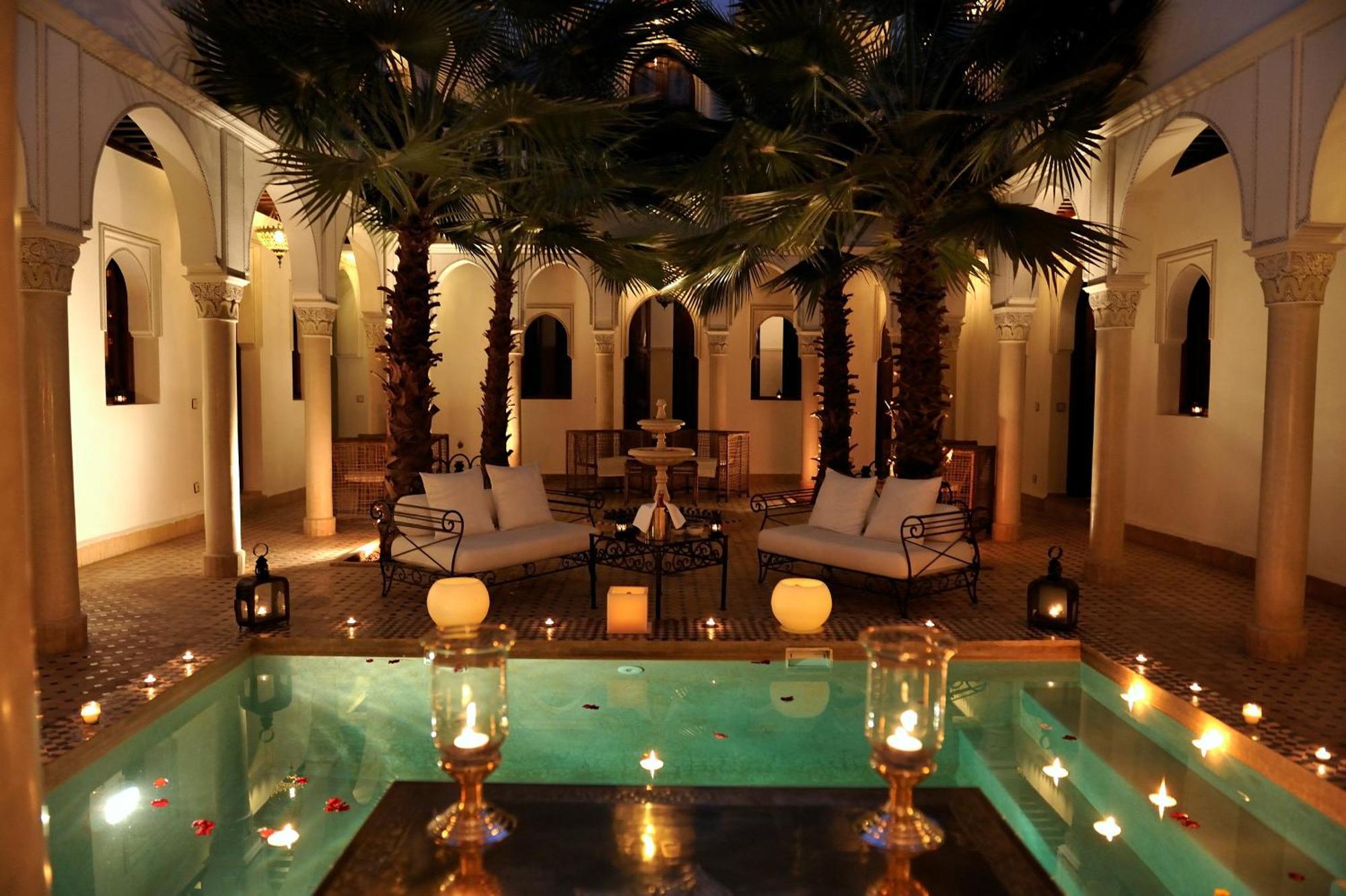 Riad Le Jardin D'Abdou Marrákes Kültér fotó The hotel's courtyard