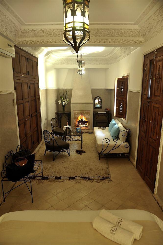 Riad Le Jardin D'Abdou Marrákes Kültér fotó A Moroccan living room